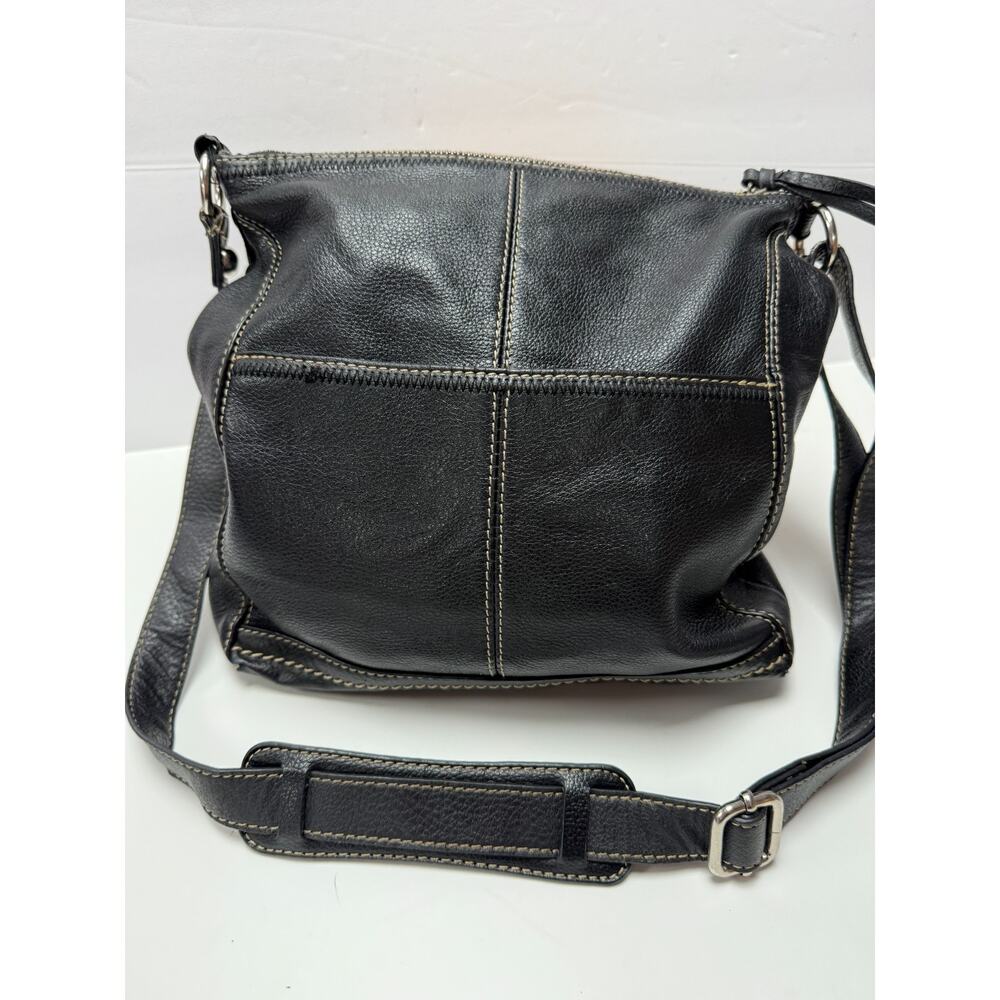 Luxy Black Pebbled Leather Hobo Shoulder Bag Adjustable Strap